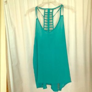 NWT Sheer Turquoise tank